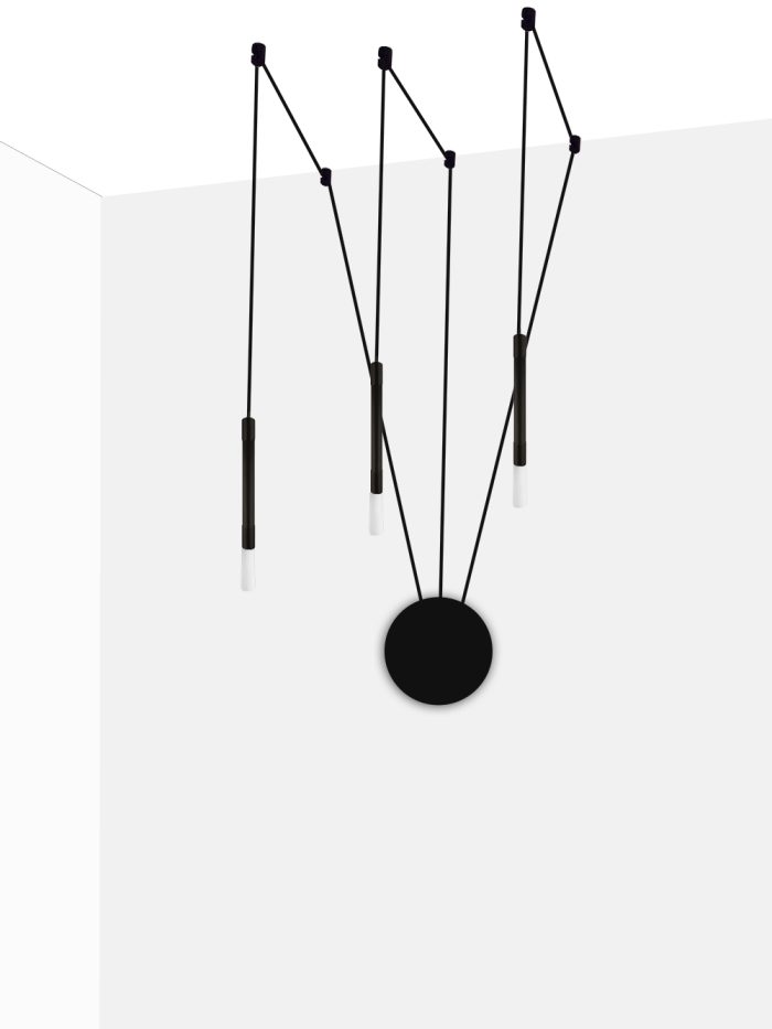 Spider Trio wall and ceiling pendant-cone